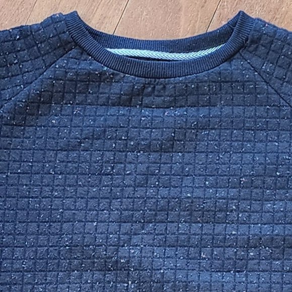 Sovereign Code Speckled Navy Waffle Knit Crewneck Sweatshirt Size 8 - Picture 3 of 13